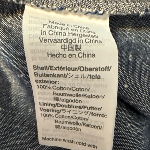 Madewell Chambray Button Front Cross Back Midi Dress Size 2 Pockets Cotton - Picture 8 of 11